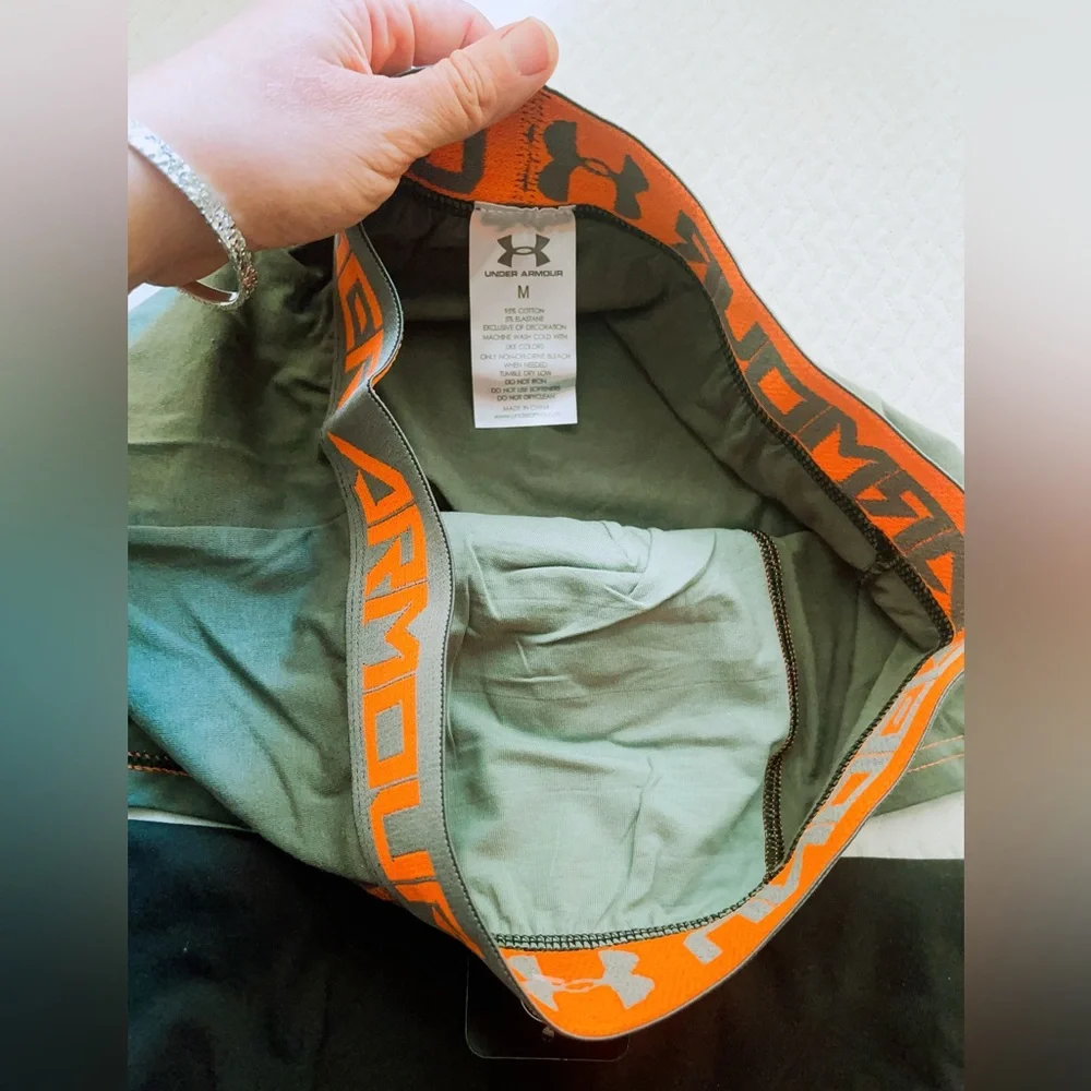 Men 2-Pack Under Armour UA Charged Cotton‎ Boxerjock Underwear M